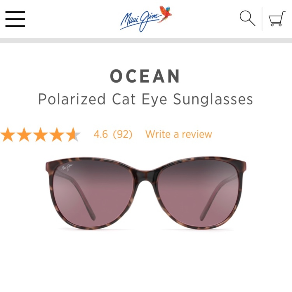 Maui Jim Ocean polarized cat eye sunglasses